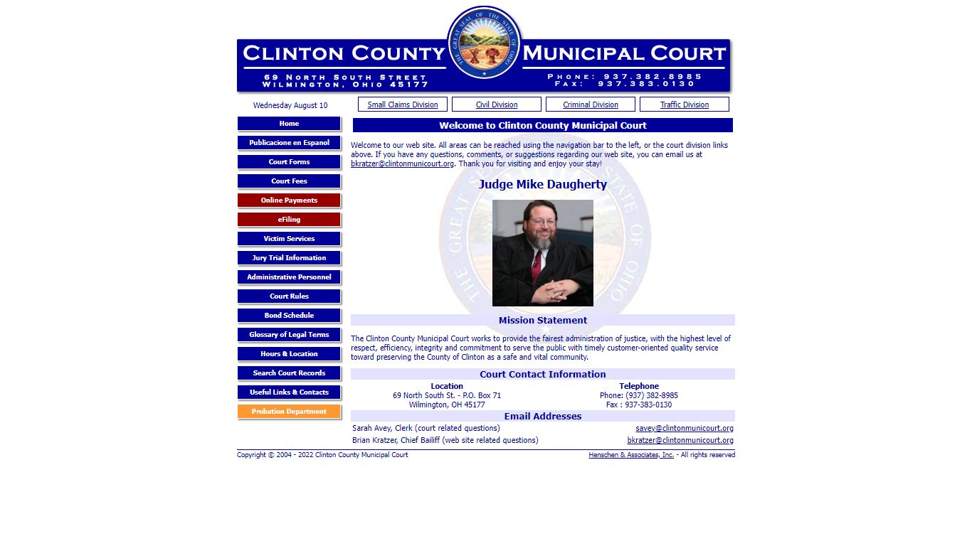 Clinton County Municipal Court - Home